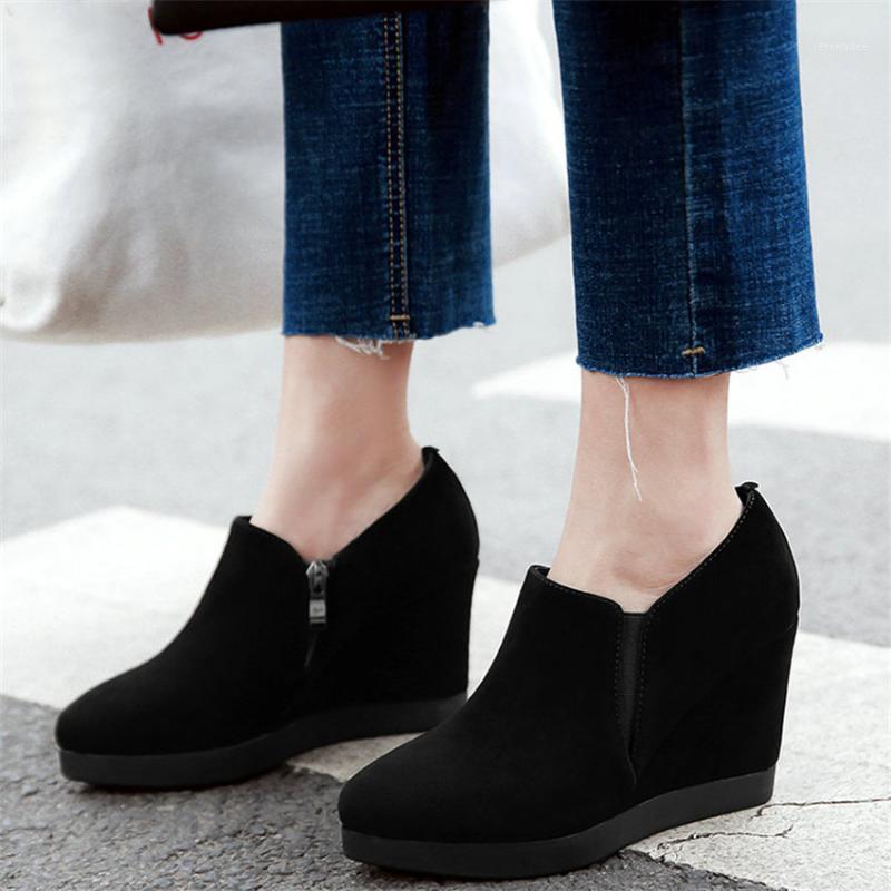 Fashion Sneakers Women Genuine Leather Wedges High Heel Ankle Boots Female Low Top Pointed Toe Platform Pumps Shoes Casual Shoes1, Black
Fashion Sneakers Women Genuine Leather Wedges High Heel Ankle Boots Female Low Top Pointed Toe Platform Pumps Shoes Casual Shoes1, Black