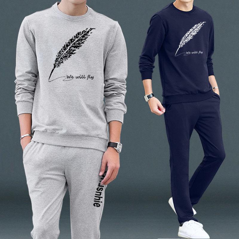 Feather Print Casual Set Man Tracksuit Spring Autumn Men's Sportswear Coat+Pants 2PCS Sets Solid Hip Hop Street Loose Tracksuits, As shown-821-1
Feather Print Casual Set Man Tracksuit Spring Autumn Men's Sportswear Coat+Pants 2PCS Sets Solid Hip Hop Street Loose Tracksuits, As shown-821-1