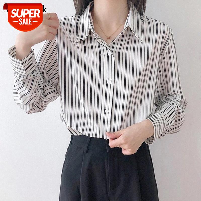 New Spring Office Lady Long Sleeve Shirt Tops Single-breasted Loose Striped Shirts Blosue Casual Plus Size Blouses Blusas 12695 #iP7h, White
New Spring Office Lady Long Sleeve Shirt Tops Single-breasted Loose Striped Shirts Blosue Casual Plus Size Blouses Blusas 12695 #iP7h, White