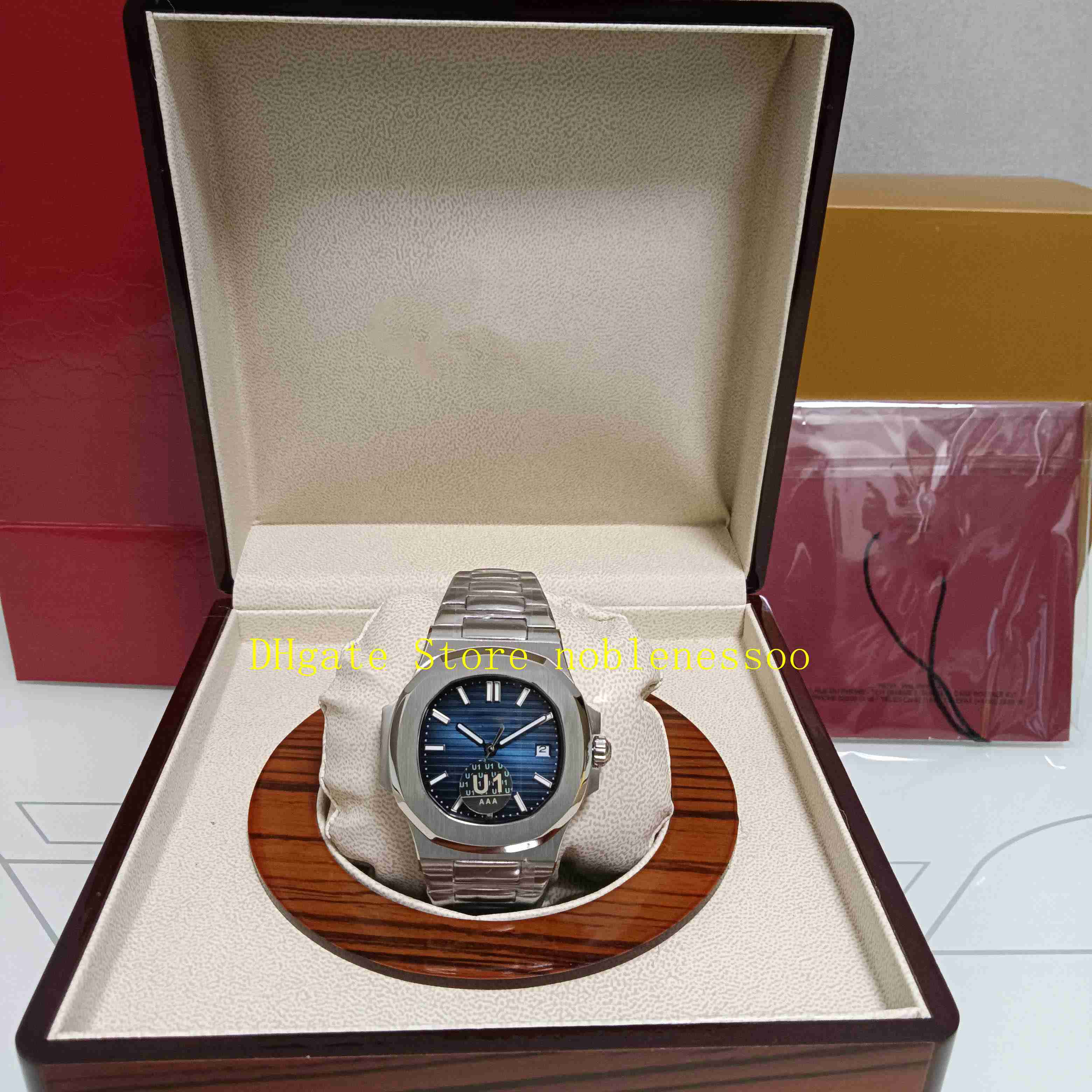 5 Style With Original Box Asia Cal.324 SC Mens Automatic Watch Real Photo 5711 White Black Dial Blue 40mm U1 Factory Transparent Back Stainless steel bracelet Watches, 02
5 Style With Original Box Asia Cal.324 SC Mens Automatic Watch Real Photo 5711 White Black Dial Blue 40mm U1 Factory Transparent Back Stainless steel bracelet Watches, 02