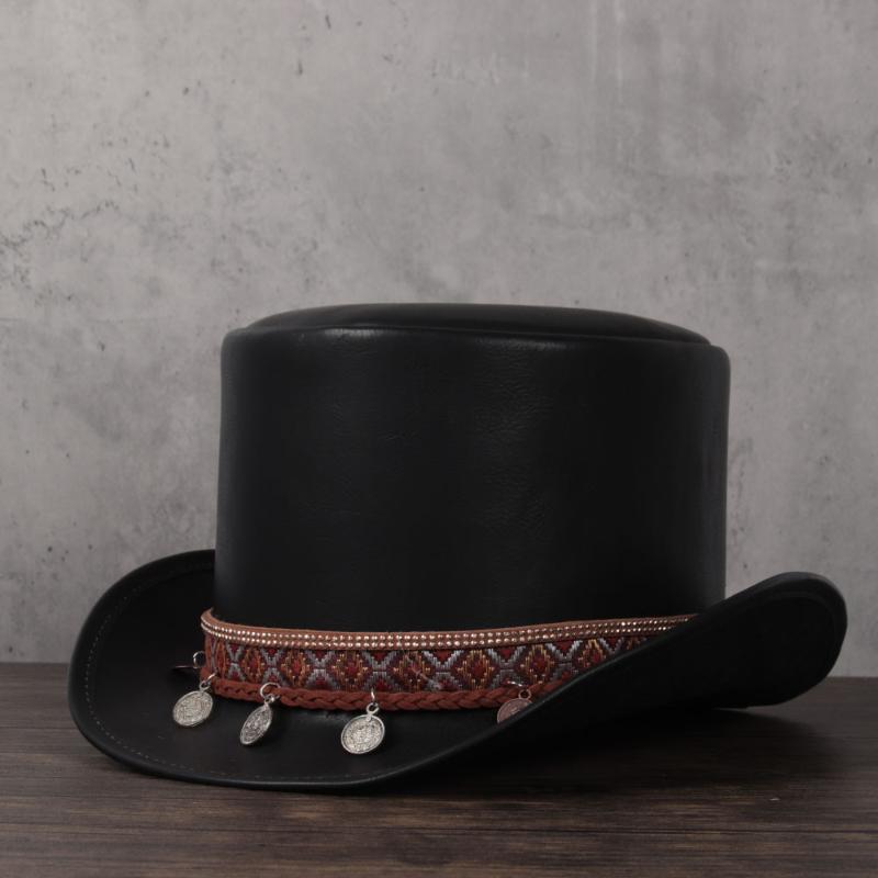 Women Men Leather Top Hat President Traditional Fedora Hat Magic Tassel Cosplay Party Cap Dropshiping 3Size 13CM, Black
Women Men Leather Top Hat President Traditional Fedora Hat Magic Tassel Cosplay Party Cap Dropshiping 3Size 13CM, Black