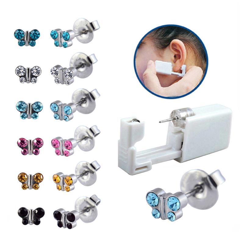6pieces Assoretd Butterfly Crystal Disposable Ear Piercing Units Stud Earring Gun Tools Kit Body Piercing Jewelry
6pieces Assoretd Butterfly Crystal Disposable Ear Piercing Units Stud Earring Gun Tools Kit Body Piercing Jewelry
