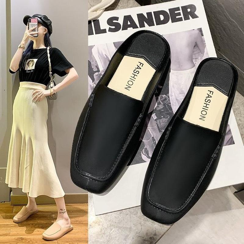 2021 Spring Casual Women's Slippers Fashion Wild Simple Trend Women's Shoes Square Toe Flat Solid Walking Shoe Tenis Feminino, Beige
2021 Spring Casual Women's Slippers Fashion Wild Simple Trend Women's Shoes Square Toe Flat Solid Walking Shoe Tenis Feminino, Beige