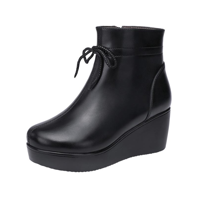 Size (32-43) Waterproof Thick Sole Women Boots Black Wedge Platform Shoes 2021 Fall Winter Boots Ladies Ankle Casual Shoes, Fur lining 6cm
Size (32-43) Waterproof Thick Sole Women Boots Black Wedge Platform Shoes 2021 Fall Winter Boots Ladies Ankle Casual Shoes, Fur lining 6cm