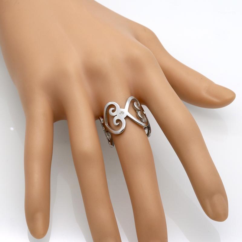Band Rings Brand Love Ring For Women Gold Color Hollow Heart Wedding Crystal Stainless Steel Jewelry Female Finger, Silver
Band Rings Brand Love Ring For Women Gold Color Hollow Heart Wedding Crystal Stainless Steel Jewelry Female Finger, Silver