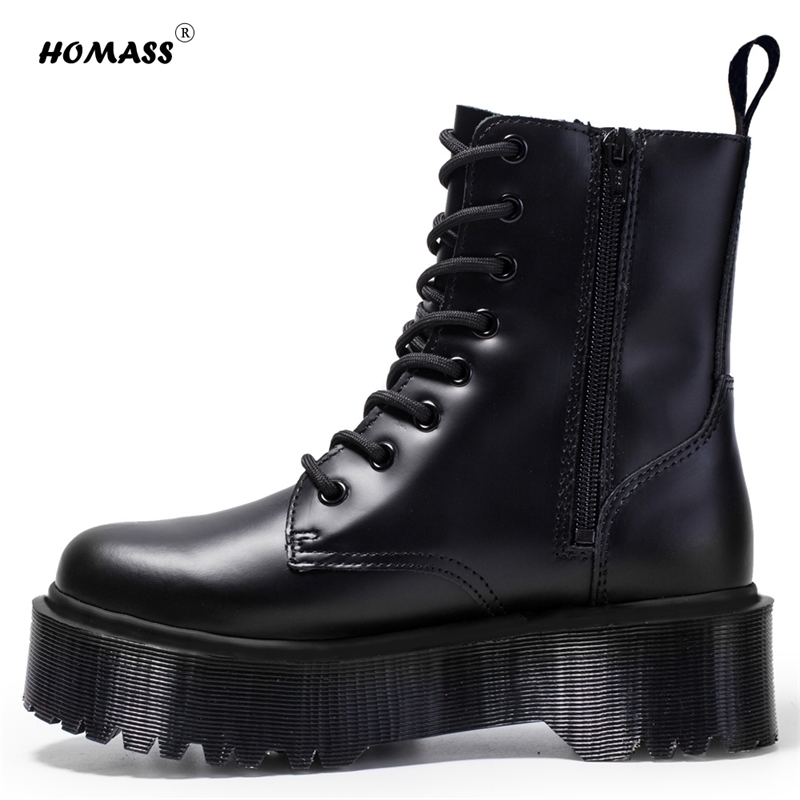 Jadon 8-Eye Doc Boots Women High Platform Ankle Shoes Chunky Woman Leather Motorcycle Ladies Fashion Women Boots Martins 201031, Black
Jadon 8-Eye Doc Boots Women High Platform Ankle Shoes Chunky Woman Leather Motorcycle Ladies Fashion Women Boots Martins 201031, Black