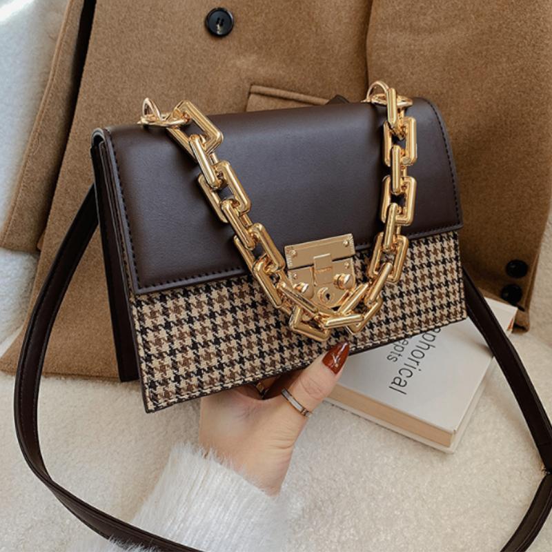 Fashion Flap PU Leather Bags Shoulder Bag Women Thick Chain Casual Flap Stylish Chain Handbag, Coffee
Fashion Flap PU Leather Bags Shoulder Bag Women Thick Chain Casual Flap Stylish Chain Handbag, Coffee