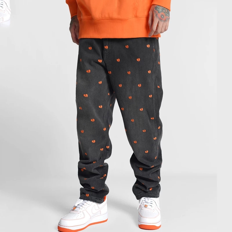 Harajuku Style Denim Jeans Pants Man Streetwear Heart Print Full Length Baggy Jeans 2020 Casual Vintage Black Jeans For Men, Blue
Harajuku Style Denim Jeans Pants Man Streetwear Heart Print Full Length Baggy Jeans 2020 Casual Vintage Black Jeans For Men, Blue