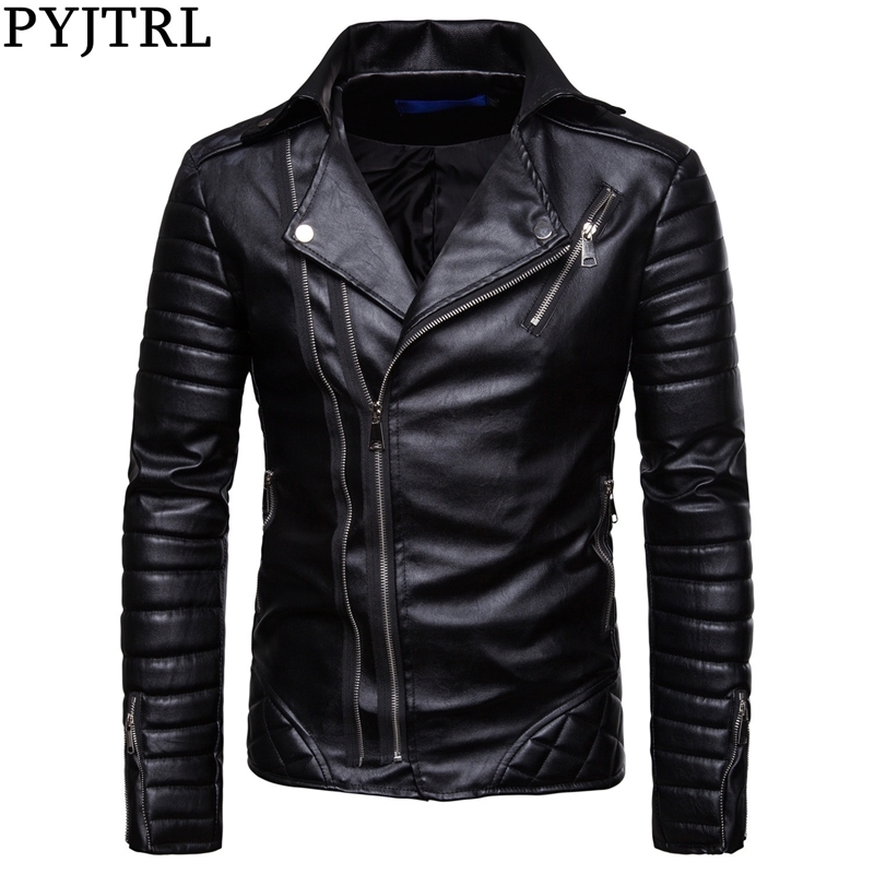 PYJTRL Men' Autumn Winter Motorcycle PU Faux Leather Jackets Fashion Casual Zipper Decorative Windproof Coat Bomber Outwear 201119, Black
PYJTRL Men' Autumn Winter Motorcycle PU Faux Leather Jackets Fashion Casual Zipper Decorative Windproof Coat Bomber Outwear 201119, Black