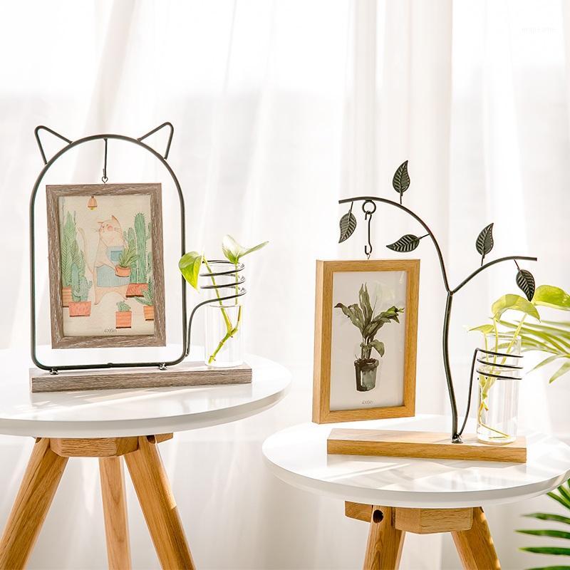 Nordic Double-sided wooden photo frame hanging Picture iron display stand with vase desktop decoration home decor 6 inch1
Nordic Double-sided wooden photo frame hanging Picture iron display stand with vase desktop decoration home decor 6 inch1