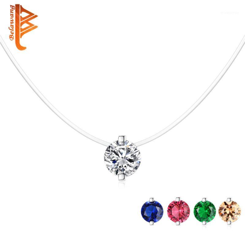 Wholesale 925 Sterling Silver Transparent Fishing Line Stealth Necklace Snowball Colorful Crystal Chain Necklace Women Wedding1
Wholesale 925 Sterling Silver Transparent Fishing Line Stealth Necklace Snowball Colorful Crystal Chain Necklace Women Wedding1