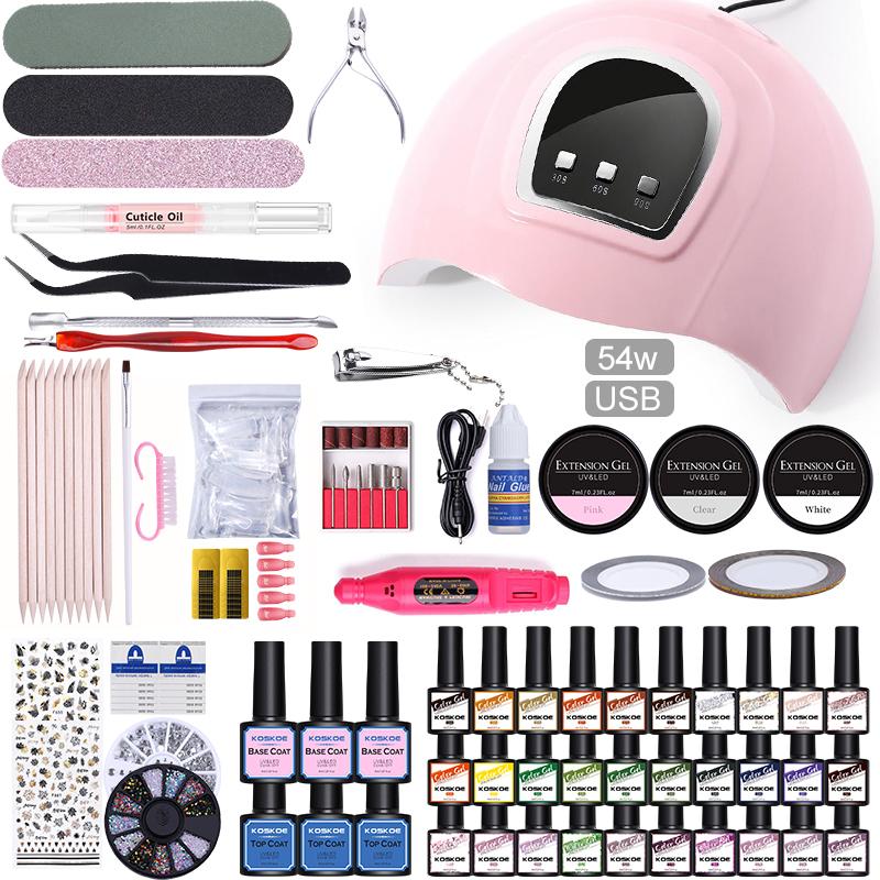 KOSKOE Manicure Set Nail Kit With 20/30 Colors Gel Polish Professional Beginner Nail Tools Drill Machine Lamp Full Set
KOSKOE Manicure Set Nail Kit With 20/30 Colors Gel Polish Professional Beginner Nail Tools Drill Machine Lamp Full Set