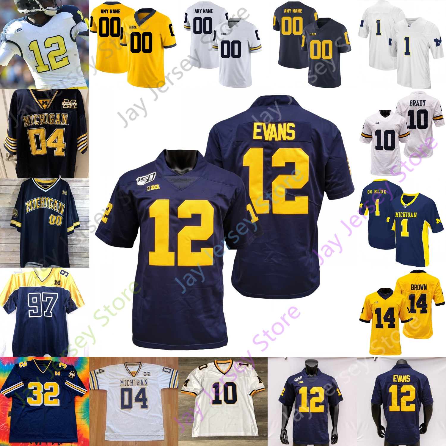 Michigan Wolverines Football Jersey NCAA College Shea Patterson Dylan McCaffrey Tarik Black Nico Collins Christian Turner McKeon Johnson, White ii
Michigan Wolverines Football Jersey NCAA College Shea Patterson Dylan McCaffrey Tarik Black Nico Collins Christian Turner McKeon Johnson, White ii