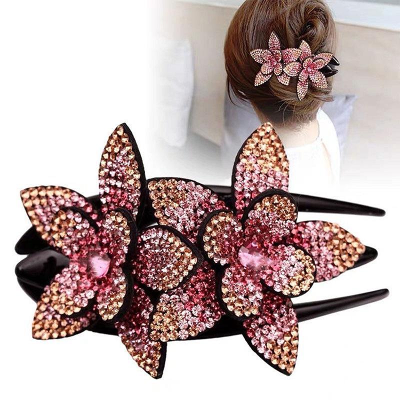 Double Flower Crystal Hair Claw Rhinestone Hairpin Hollow Acrylic Duckbill Hair Clip Barrette Women Clip Accessories
Double Flower Crystal Hair Claw Rhinestone Hairpin Hollow Acrylic Duckbill Hair Clip Barrette Women Clip Accessories