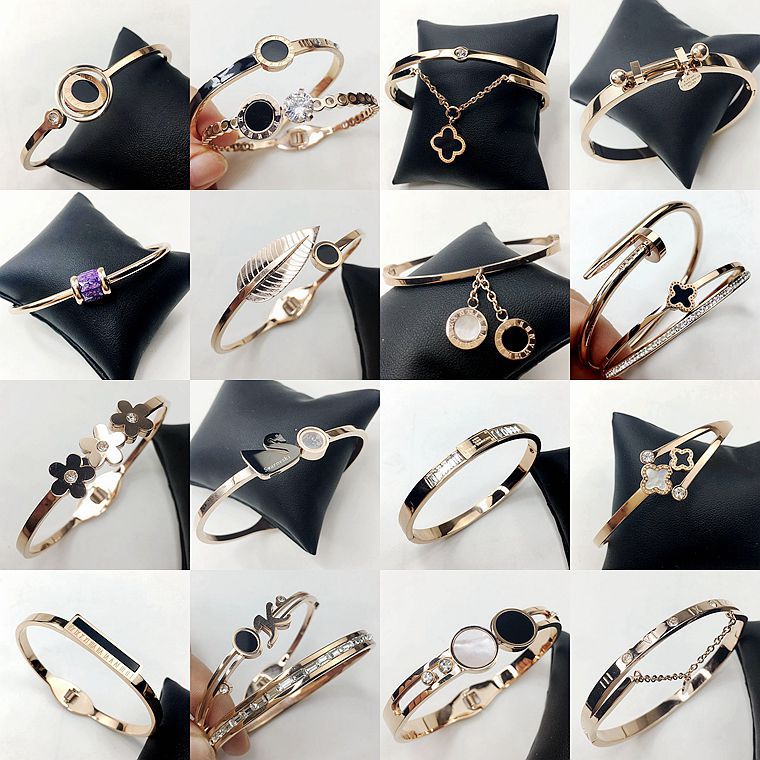 Wholesale 10pcs/lot Classic Design Stainless Steel Bracelet For Woman Fashion Titanium Steel Woman Bangle Love Gold Jewelry Mixed Styles
Wholesale 10pcs/lot Classic Design Stainless Steel Bracelet For Woman Fashion Titanium Steel Woman Bangle Love Gold Jewelry Mixed Styles