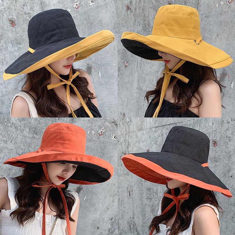 Double-sided Fisherman Hat with Windproof Rope Large Brim Foldable Sun Hats Sun Protection UV Sombreros De Mujer, See chart
Double-sided Fisherman Hat with Windproof Rope Large Brim Foldable Sun Hats Sun Protection UV Sombreros De Mujer, See chart