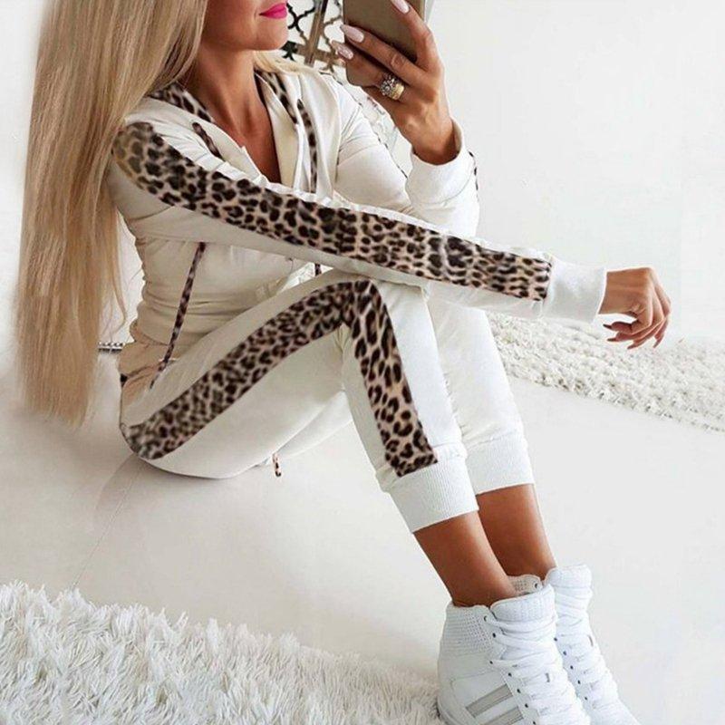 Leopard Hoodies Yoga Set Women Patchwork Fleece Autumn Winter Casual Cotton Squat Proof Pants Training Fitness Gym Clothes1, White
Leopard Hoodies Yoga Set Women Patchwork Fleece Autumn Winter Casual Cotton Squat Proof Pants Training Fitness Gym Clothes1, White