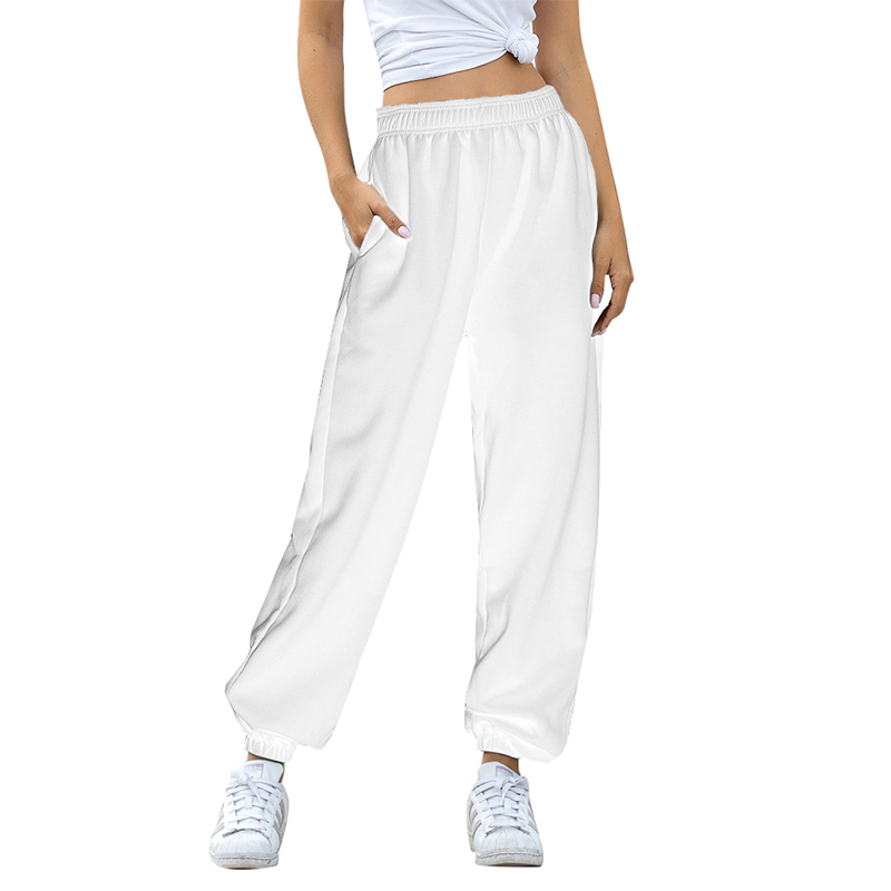 Solid High Waist Pants Women Clothes Fashion Casual Streetwear Women Pencil Pants Plus Size Loose Sweat Pants Joggers Women 201113