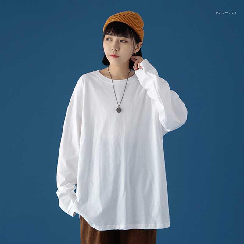 Spring Fall Long-sleeved T-shirt Women Korean Round Neck Loose Cotton Tops Students Pure Color Casual Base Clothes1, Pink
Spring Fall Long-sleeved T-shirt Women Korean Round Neck Loose Cotton Tops Students Pure Color Casual Base Clothes1, Pink