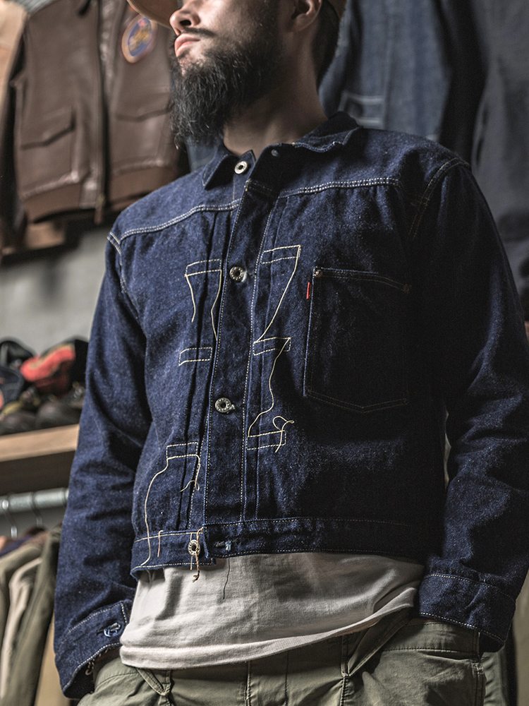 ww2 era 40s tipo 1 jaqueta lote 44806xx 14oz selvage denim masculino workwear JYCB, Dark blue
ww2 era 40s tipo 1 jaqueta lote 44806xx 14oz selvage denim masculino workwear JYCB, Dark blue