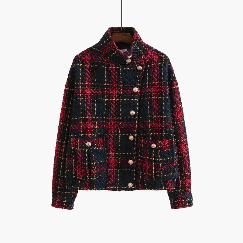 Short Retro Red Plaid Bf Woolen Woven Coat Female 2020 Autumn And Winter Fashion New Woolen Coat Tide H002841, Photo color
Short Retro Red Plaid Bf Woolen Woven Coat Female 2020 Autumn And Winter Fashion New Woolen Coat Tide H002841, Photo color