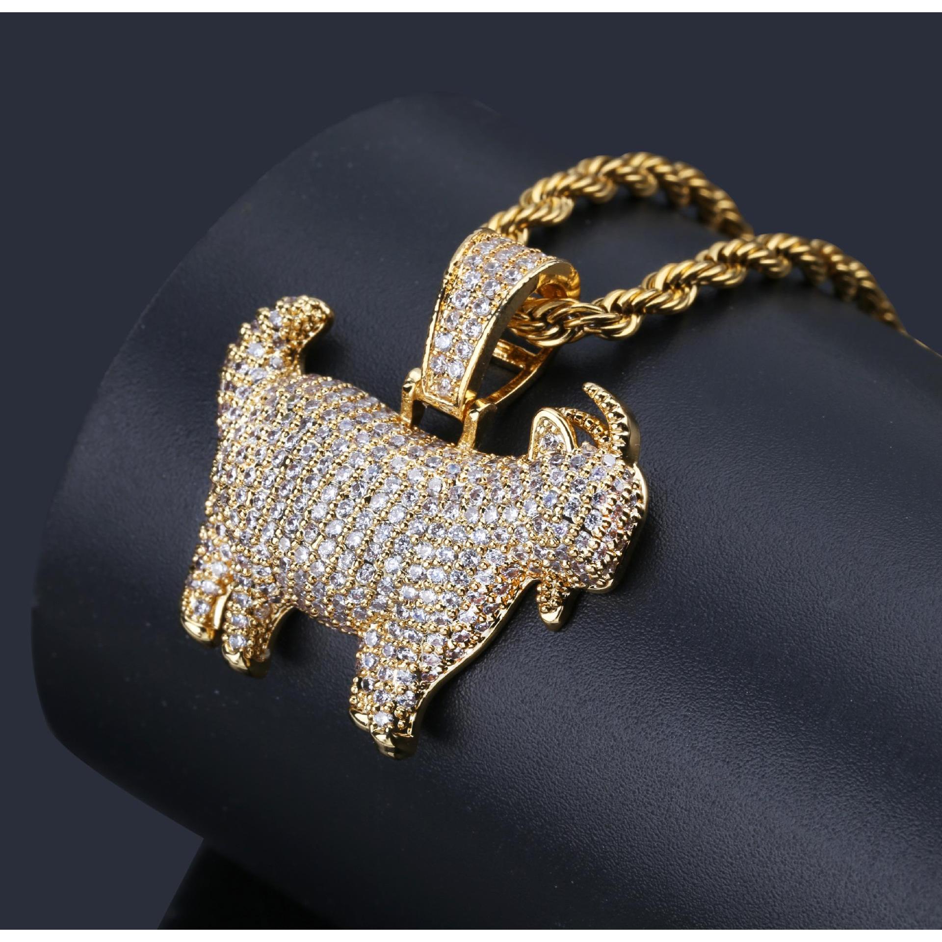 Hip Hop Iced Out Goat Element Pendant Necklace Micro Paved Cubic Zircon Animal Necklace For Men Gift Jewelry Vir0Q
Hip Hop Iced Out Goat Element Pendant Necklace Micro Paved Cubic Zircon Animal Necklace For Men Gift Jewelry Vir0Q