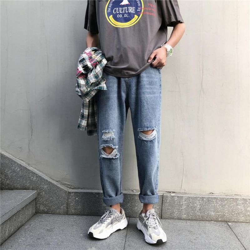 Wholesale 2022 Harem Boys Pants Harajuku Style Hole Jeans Korean Loose Straight Beggar Summer Holes Ankle Length Men, Blue
Wholesale 2022 Harem Boys Pants Harajuku Style Hole Jeans Korean Loose Straight Beggar Summer Holes Ankle Length Men, Blue