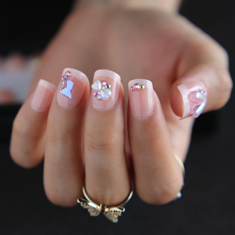 Short Square French Fake Nails Love Embellishment rhinestones Cute Nude acrylic nails rectangle Press om nails gift box 220307, Black
Short Square French Fake Nails Love Embellishment rhinestones Cute Nude acrylic nails rectangle Press om nails gift box 220307, Black
