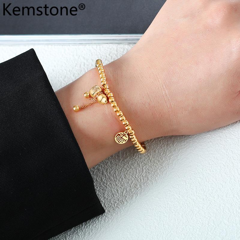Beaded, Strands Kemstone Lucky Blessing Stainless Steel Gold Silver Plated Charm Gourd Beads Female Bracelet Jewelry For Women's Gift
Beaded, Strands Kemstone Lucky Blessing Stainless Steel Gold Silver Plated Charm Gourd Beads Female Bracelet Jewelry For Women's Gift