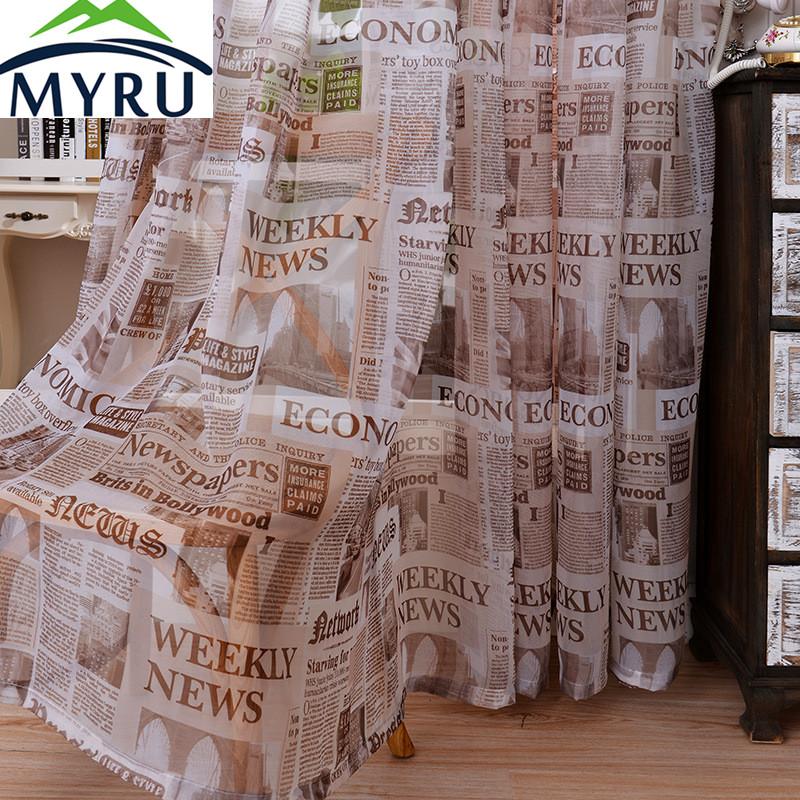 MYRU Modern Fashion Newspaper Printed Tulle Curtain Cotton and Linen Coffee Tulle Liivng Room Bedroom Sheer Curtain, As pic
MYRU Modern Fashion Newspaper Printed Tulle Curtain Cotton and Linen Coffee Tulle Liivng Room Bedroom Sheer Curtain, As pic