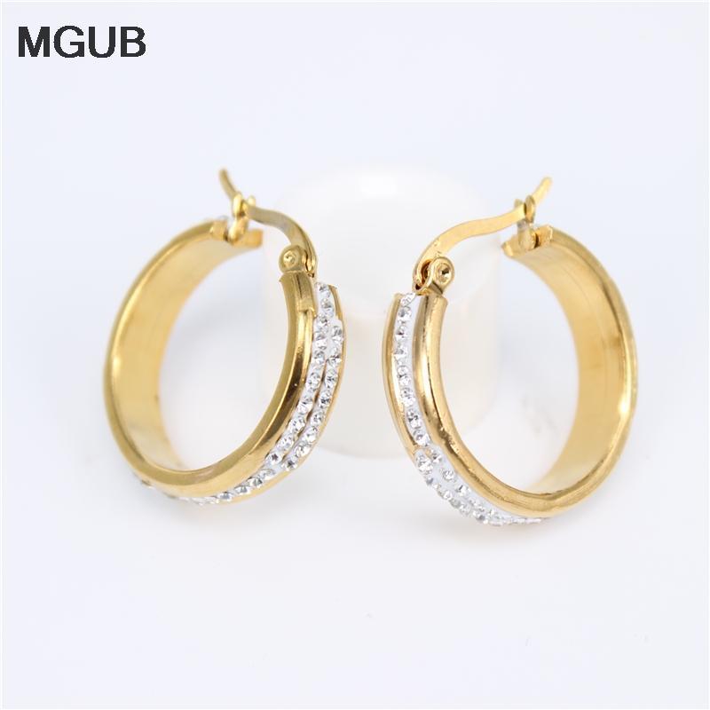 2020 New design Wholesale Hoop Earrings Women Gold Color Round Circle Stainless Steel crystal Earring fashion jewelryLH8381
2020 New design Wholesale Hoop Earrings Women Gold Color Round Circle Stainless Steel crystal Earring fashion jewelryLH8381