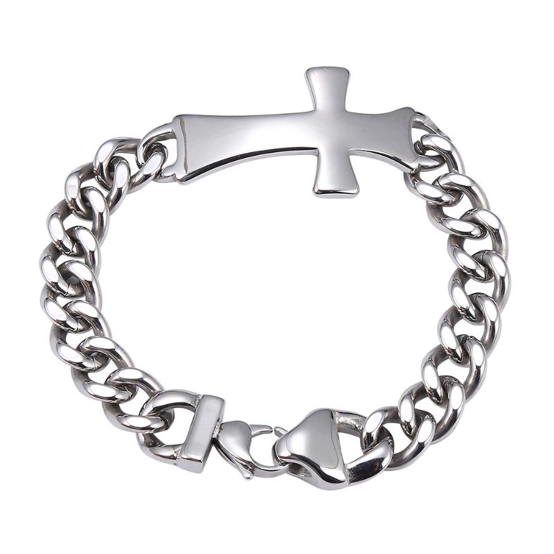 Stainless Steel Cross Bracelet Chain With Cross Charms Bracelet for Men Stainless Steel Lobster Claw Clasp Closure GS0012
Stainless Steel Cross Bracelet Chain With Cross Charms Bracelet for Men Stainless Steel Lobster Claw Clasp Closure GS0012