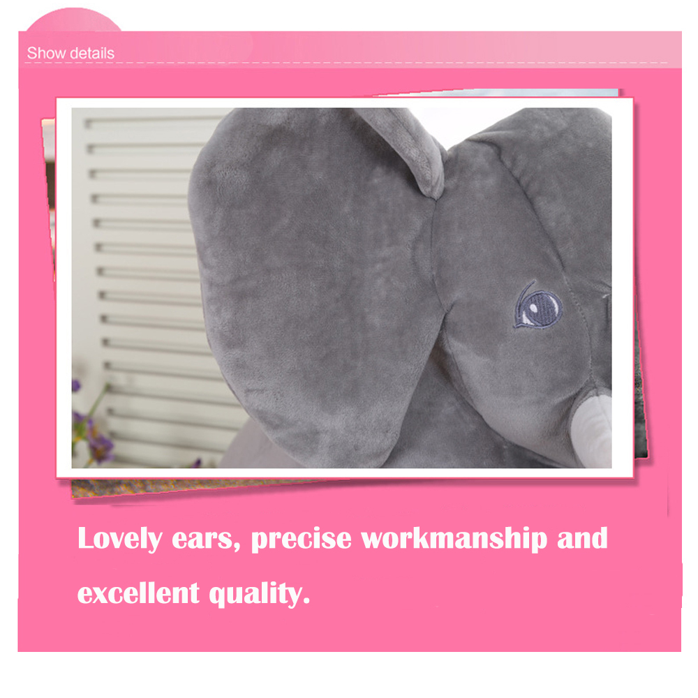 Baby Elephant Appease Pillow Kid Sleeping Back Cushion Cartoon Plush Stuffed Pillow Christmas Gift for Baby Girls Boy Gift LJ201014