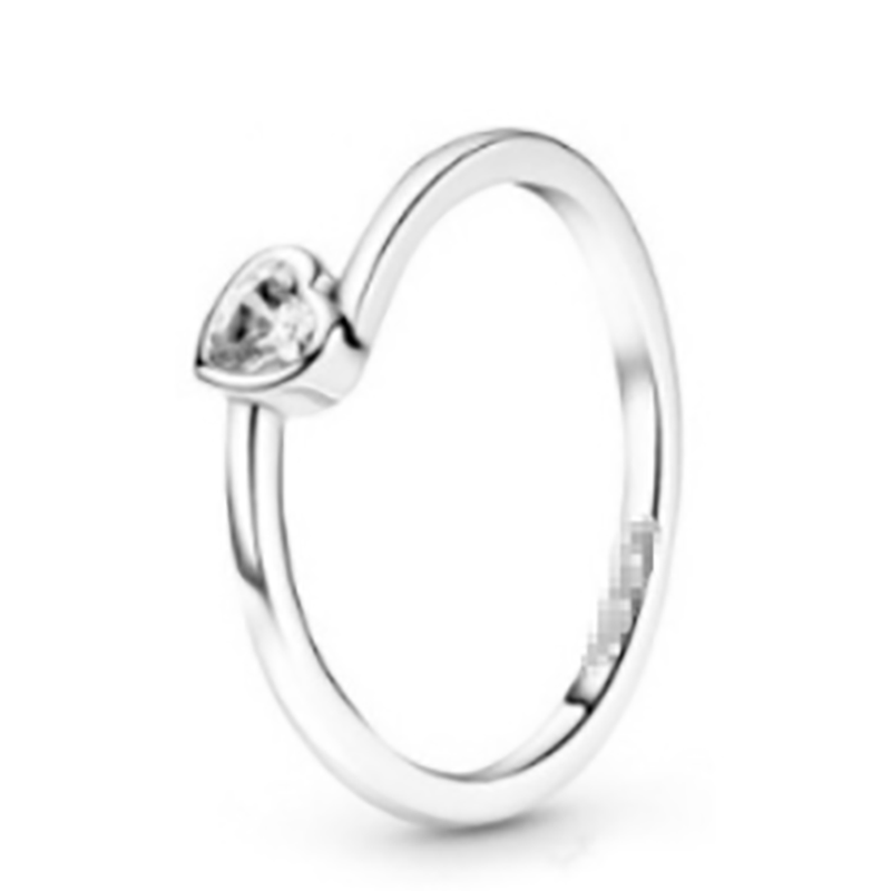 NEW 100% 925 Sterling Silver Ring Fit Love Heart Diamond Red Blue Green Birth Stone Rings for European Women Wedding Original Fashion Jewelry