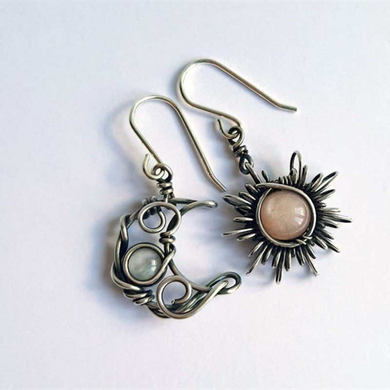 Bohemia Sun and Moon Earrings Silver Color Crystal Drop Earrings Women Female Boho Fashion Jewelry Gift for her
Bohemia Sun and Moon Earrings Silver Color Crystal Drop Earrings Women Female Boho Fashion Jewelry Gift for her