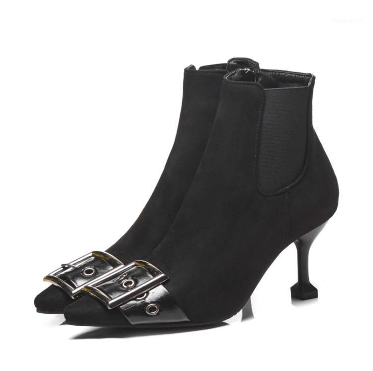Sun buckle belt buckle high heel boots women side zipper ankle boots women 2020 fashion pointed Wine glass heel boot1, Green
Sun buckle belt buckle high heel boots women side zipper ankle boots women 2020 fashion pointed Wine glass heel boot1, Green