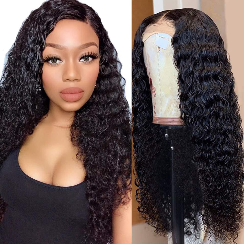 Deep Wave Curly 4x4 Closure Lace Front Human Hair Wigs Brazilian Water Curly Remy Long Frontal Wigs For Black Women Baby Hair, Natural color
Deep Wave Curly 4x4 Closure Lace Front Human Hair Wigs Brazilian Water Curly Remy Long Frontal Wigs For Black Women Baby Hair, Natural color