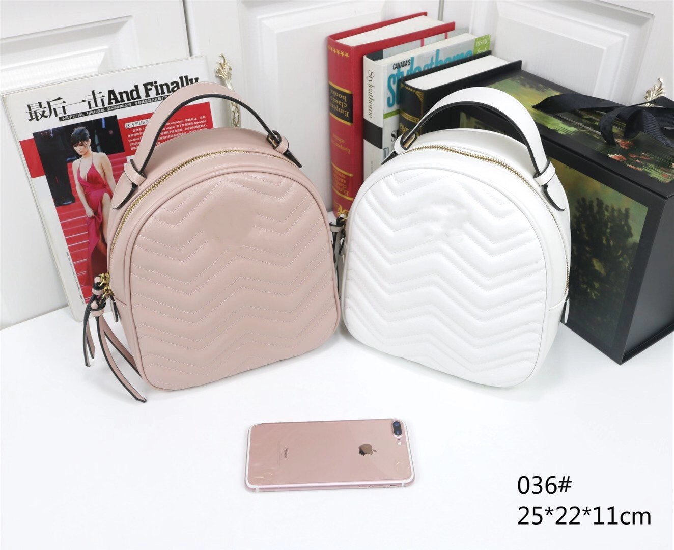 Original Style Classic Retro High-quality Leather Girl Backpack Fashion All-match Diamond Round Chain Bag Youth School bag Bicycle Backpack, With box
Original Style Classic Retro High-quality Leather Girl Backpack Fashion All-match Diamond Round Chain Bag Youth School bag Bicycle Backpack, With box