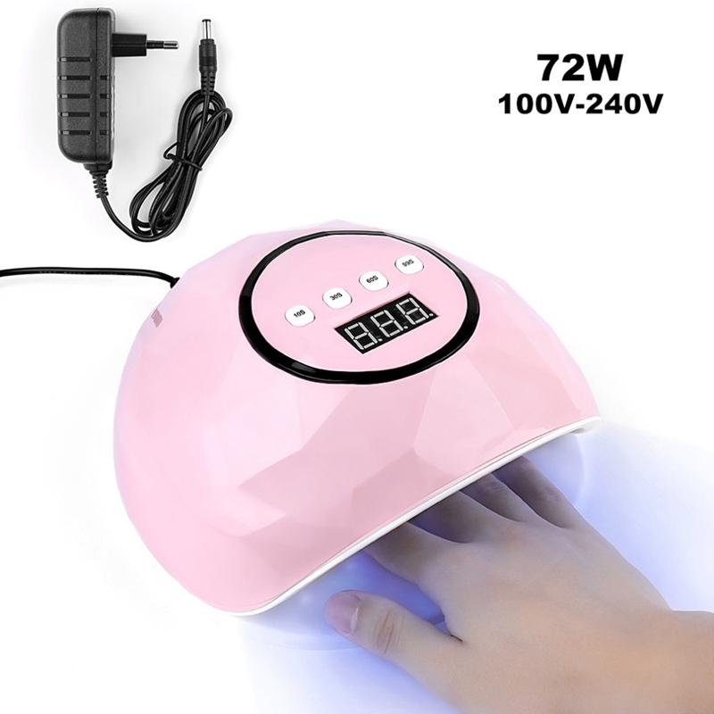 72W 24LED Nail Lamp For Curing Nail Intelligent Induction Painless LED Phototherapy Lamp Gel Polish Fast-Dry Polish Dryer, White
72W 24LED Nail Lamp For Curing Nail Intelligent Induction Painless LED Phototherapy Lamp Gel Polish Fast-Dry Polish Dryer, White