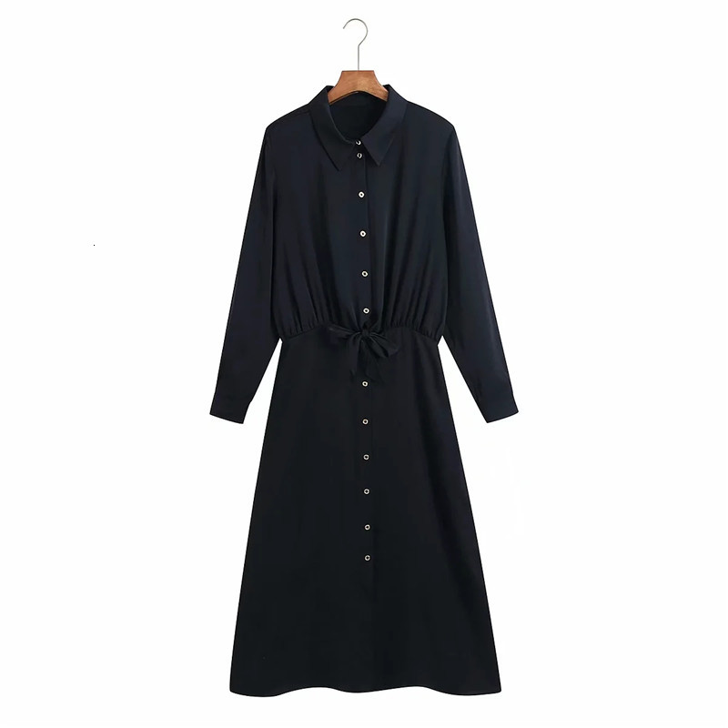 New Black Knot Satin Women 2021 Button Up Ruched Long Sleeve Midi Dress Woman Waist Hollow Out Casual Dresses Ymq1
New Black Knot Satin Women 2021 Button Up Ruched Long Sleeve Midi Dress Woman Waist Hollow Out Casual Dresses Ymq1
