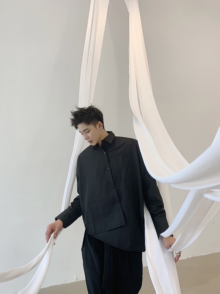 2021 New -6xl!! Black Man Asymmetrical Shirt Breeze Cool Temper Fashion Inclination Front Bat-mango Shoulder Jacket M7PI, White
2021 New -6xl!! Black Man Asymmetrical Shirt Breeze Cool Temper Fashion Inclination Front Bat-mango Shoulder Jacket M7PI, White