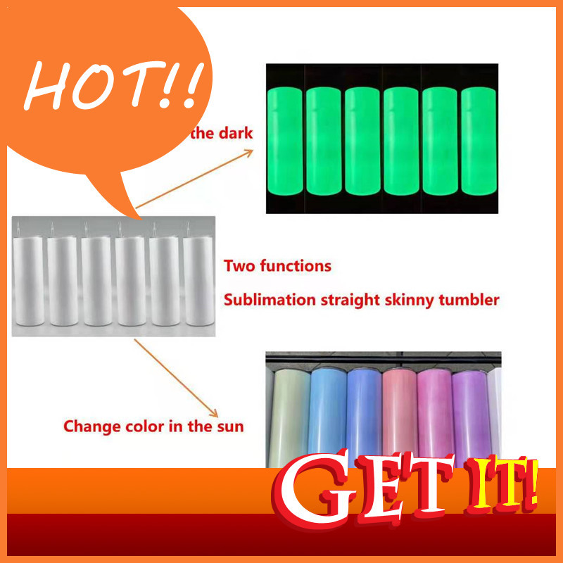 sublimation blanks two functions straight tumbler both glow in the dark tumbler UV color changing cup Stainless Steel double wall with lids, Blank
sublimation blanks two functions straight tumbler both glow in the dark tumbler UV color changing cup Stainless Steel double wall with lids, Blank