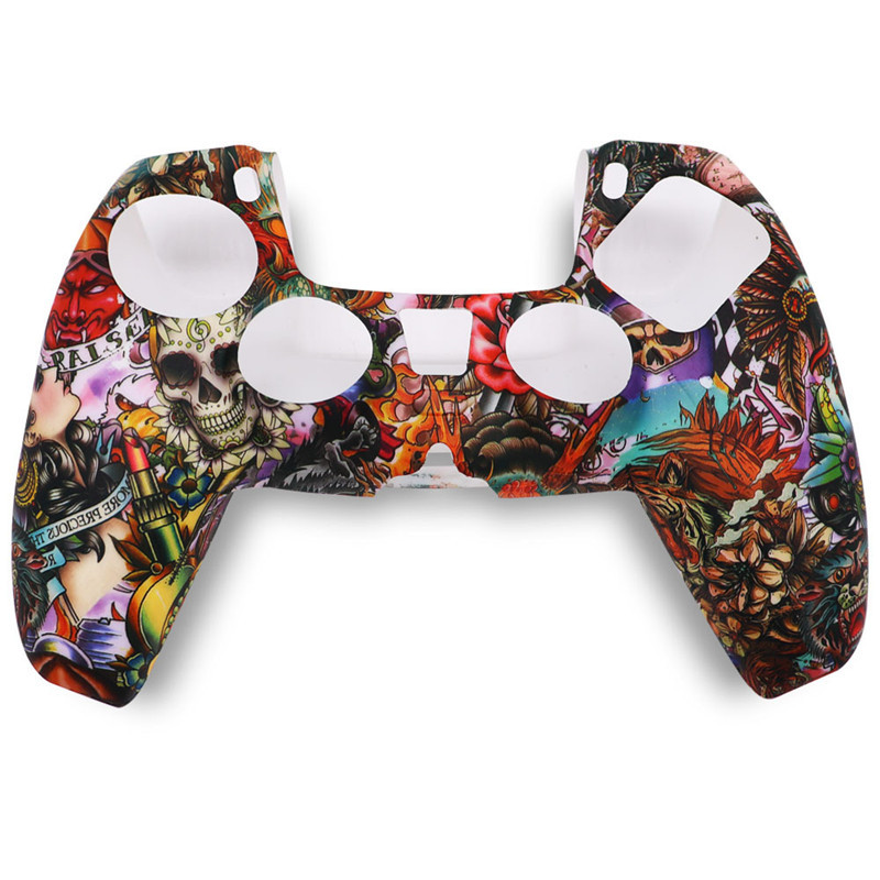 For PS5 Controller Gamepad Silicone Non-slip Protective Environmentally Friendly Silicone Case Camouflage Ps5 Protective Cover Fast Shipping