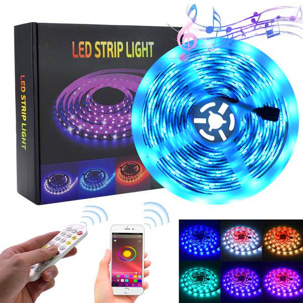 Best seller 5M LED RGB Strips Tape Light Waterproof Music Sync Color Changing Bluetooth Controller 24Key Remote Control Decoration
Best seller 5M LED RGB Strips Tape Light Waterproof Music Sync Color Changing Bluetooth Controller 24Key Remote Control Decoration