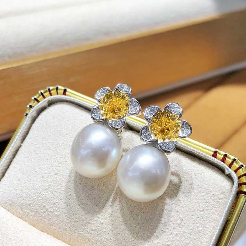 HENGSHENG New Arrival 9-10mm Natural-Ocean Pearls Stud Earrings Elegant 925 Sterling Silver Sunflower Earrings Trendy Girl Gift
HENGSHENG New Arrival 9-10mm Natural-Ocean Pearls Stud Earrings Elegant 925 Sterling Silver Sunflower Earrings Trendy Girl Gift