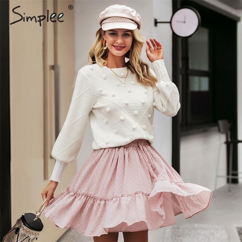 Simplee Elegant fur pompon women sweater Autumn winter lantern sleeve knitted sweater female Streetwear ladies pullover jumper 201030, Beige
Simplee Elegant fur pompon women sweater Autumn winter lantern sleeve knitted sweater female Streetwear ladies pullover jumper 201030, Beige