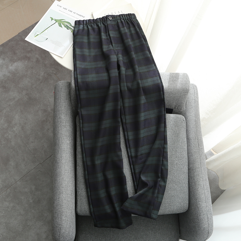 Soft girls elegant plaid straight pants 2020 fashion ladies vintage high waist trousers streetwear girls chic pant women stylish LJ201030