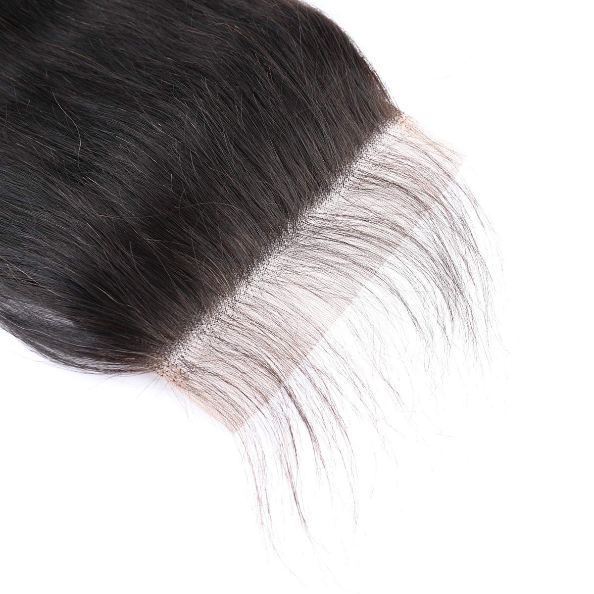 Free shipping 6x6 Transparent Lace Closure Brazilian Straight Human Pre Plucked With Baby Hair