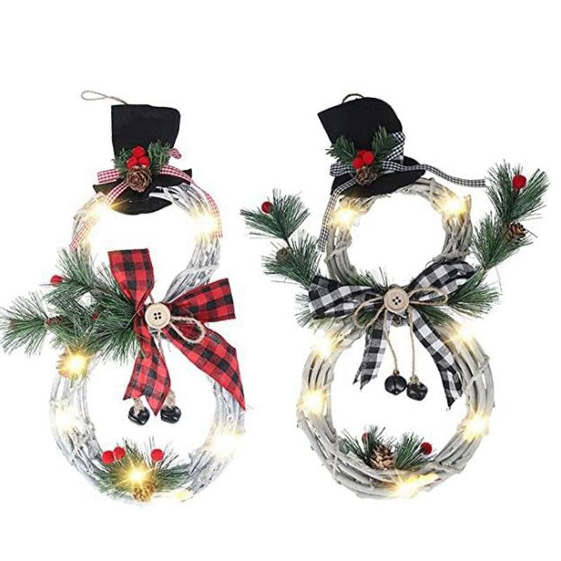 Christmas Wreath LED Front Door Wreaths, Snowman Artificial Wreaths for Xmas Home Wall Window Hall Decoration, White
Christmas Wreath LED Front Door Wreaths, Snowman Artificial Wreaths for Xmas Home Wall Window Hall Decoration, White