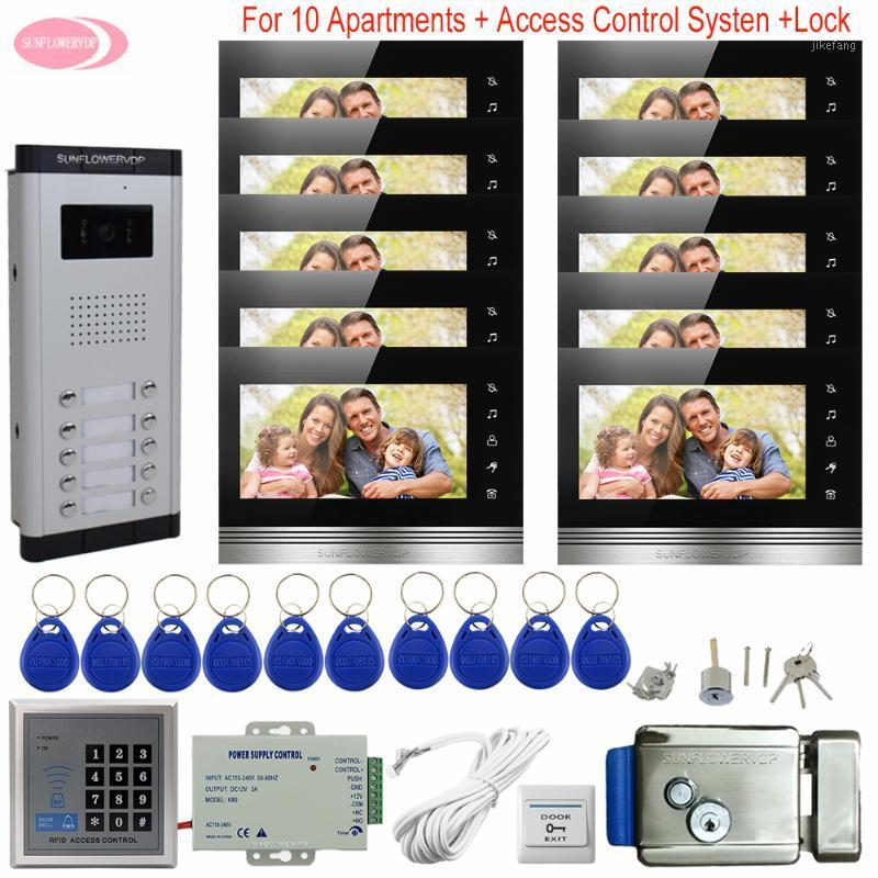 Video intercom 10 Monitors Wired Home Video Intercom 10 Apartments Access Control Electronic Control Door Lock1
Video intercom 10 Monitors Wired Home Video Intercom 10 Apartments Access Control Electronic Control Door Lock1